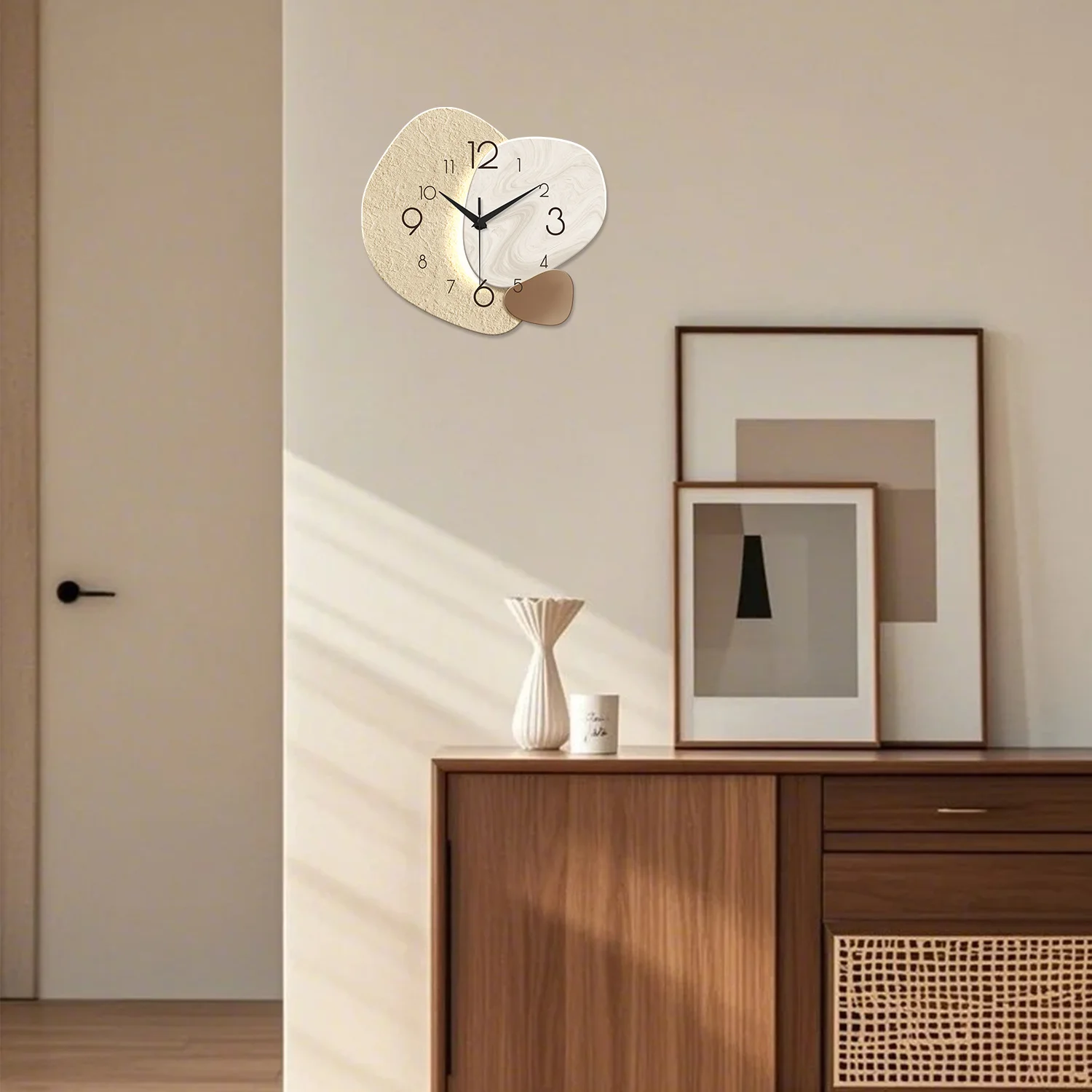 Modern Simple Wall Clock, Silent Quartz Clock, Bedroom Clock Living Room Sofa Background Decoration Wall Clock, No Battery thumbnail 3