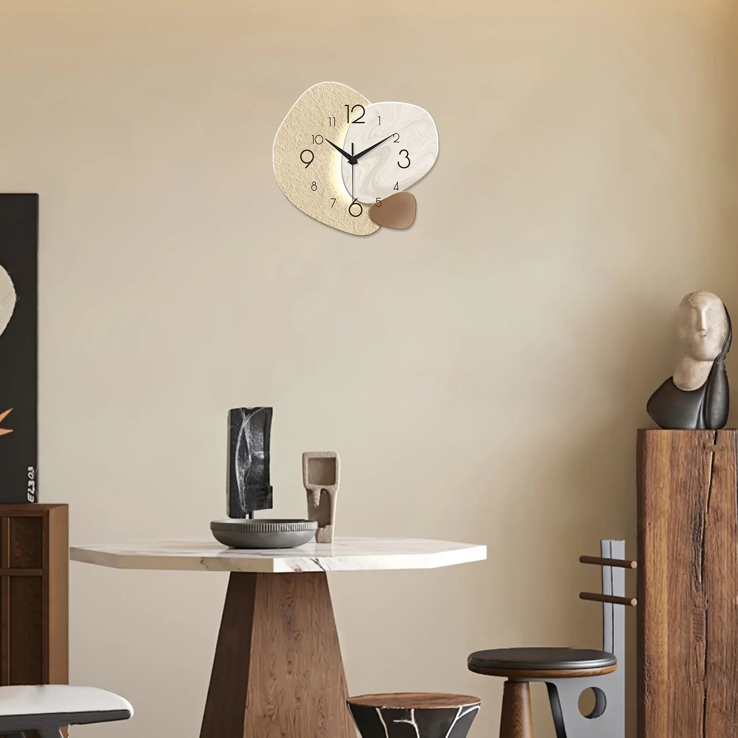 Modern Simple Wall Clock, Silent Quartz Clock, Bedroom Clock Living Room Sofa Background Decoration Wall Clock, No Battery thumbnail 2