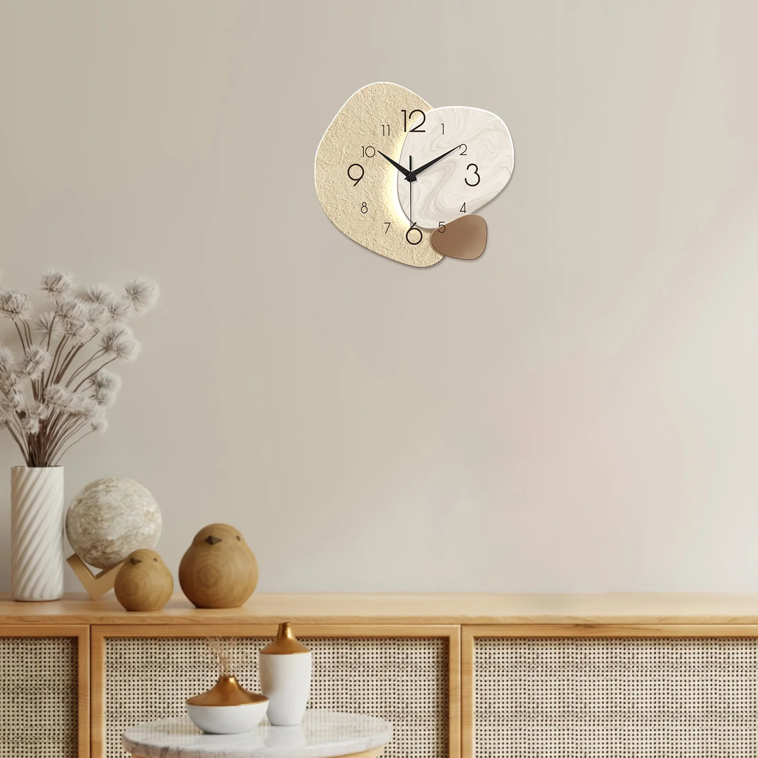 Modern Simple Wall Clock, Silent Quartz Clock, Bedroom Clock Living Room Sofa Background Decoration Wall Clock, No Battery thumbnail 4