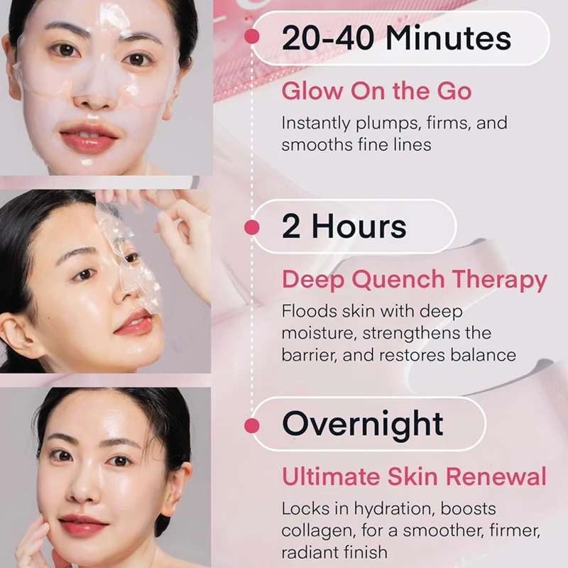 Overnight Collagen Mask Salmon DNA PDRN Face Mask For Glass Glow Skin Elasticity Hydrating Firming Smooth korean Skincare thumbnail 6