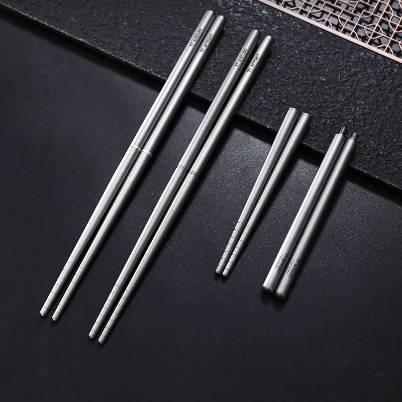 Tiartisan Pure Titanium Ultralight Detachable Chopsticks Outdoor Camping Picnic Portable Durable Chopsticks Tableware