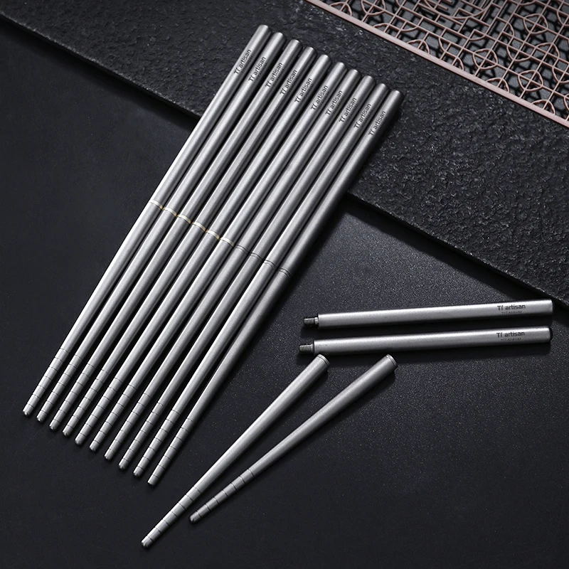 Tiartisan Pure Titanium Ultralight Detachable Chopsticks Outdoor Camping Picnic Portable Durable Chopsticks Tableware thumbnail 3