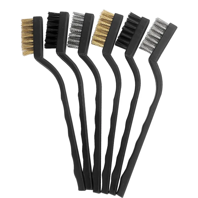 Wire Brush Set Curved Handle Brush Set For Cleaning Welding Slag And Rust Removal Industrial Scrubbing Brush