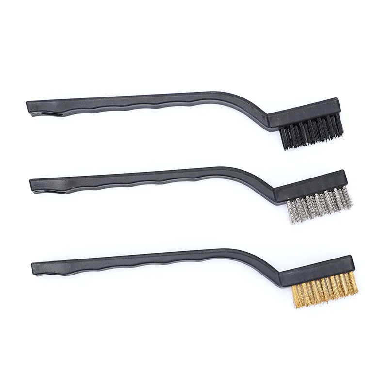 Wire Brush Set Curved Handle Brush Set For Cleaning Welding Slag And Rust Removal Industrial Scrubbing Brush thumbnail 6