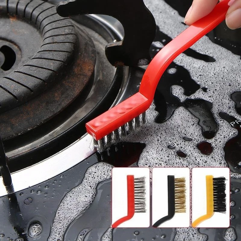 Wire Brush Set Curved Handle Brush Set For Cleaning Welding Slag And Rust Removal Industrial Scrubbing Brush thumbnail 2