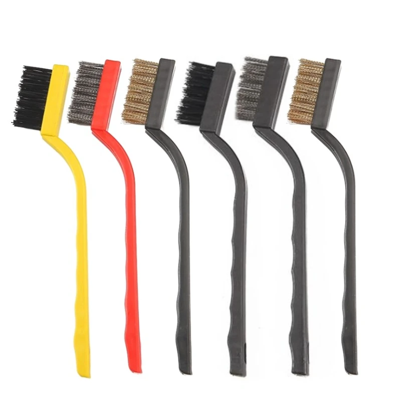 Wire Brush Set Curved Handle Brush Set For Cleaning Welding Slag And Rust Removal Industrial Scrubbing Brush thumbnail 4