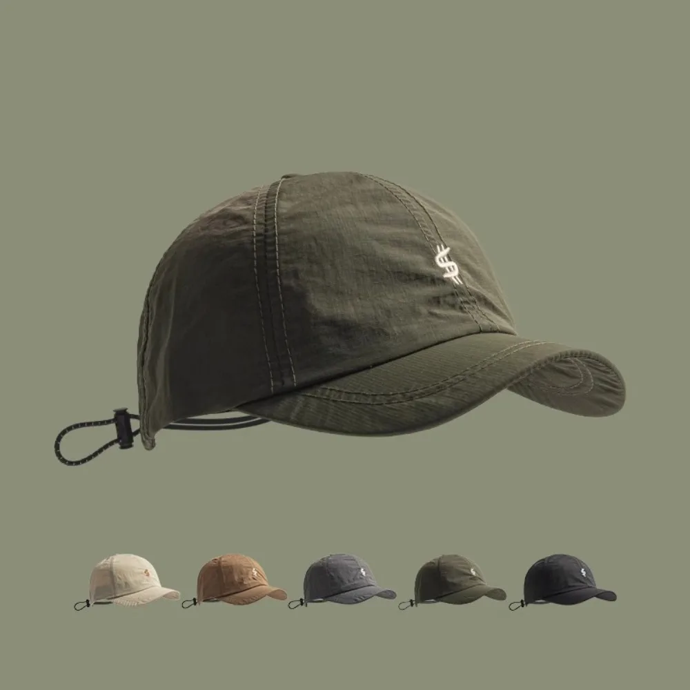 Retro Short-brimmed Baseball Caps Quick-drying Thin Sports Hat Sunscreen Breathable Sun Hat Men
