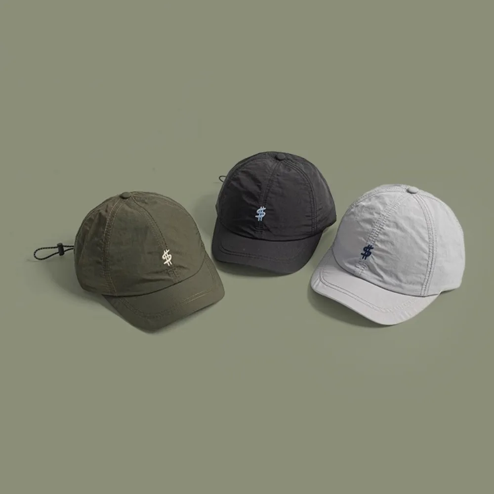 Retro Short-brimmed Baseball Caps Quick-drying Thin Sports Hat Sunscreen Breathable Sun Hat Men thumbnail 3