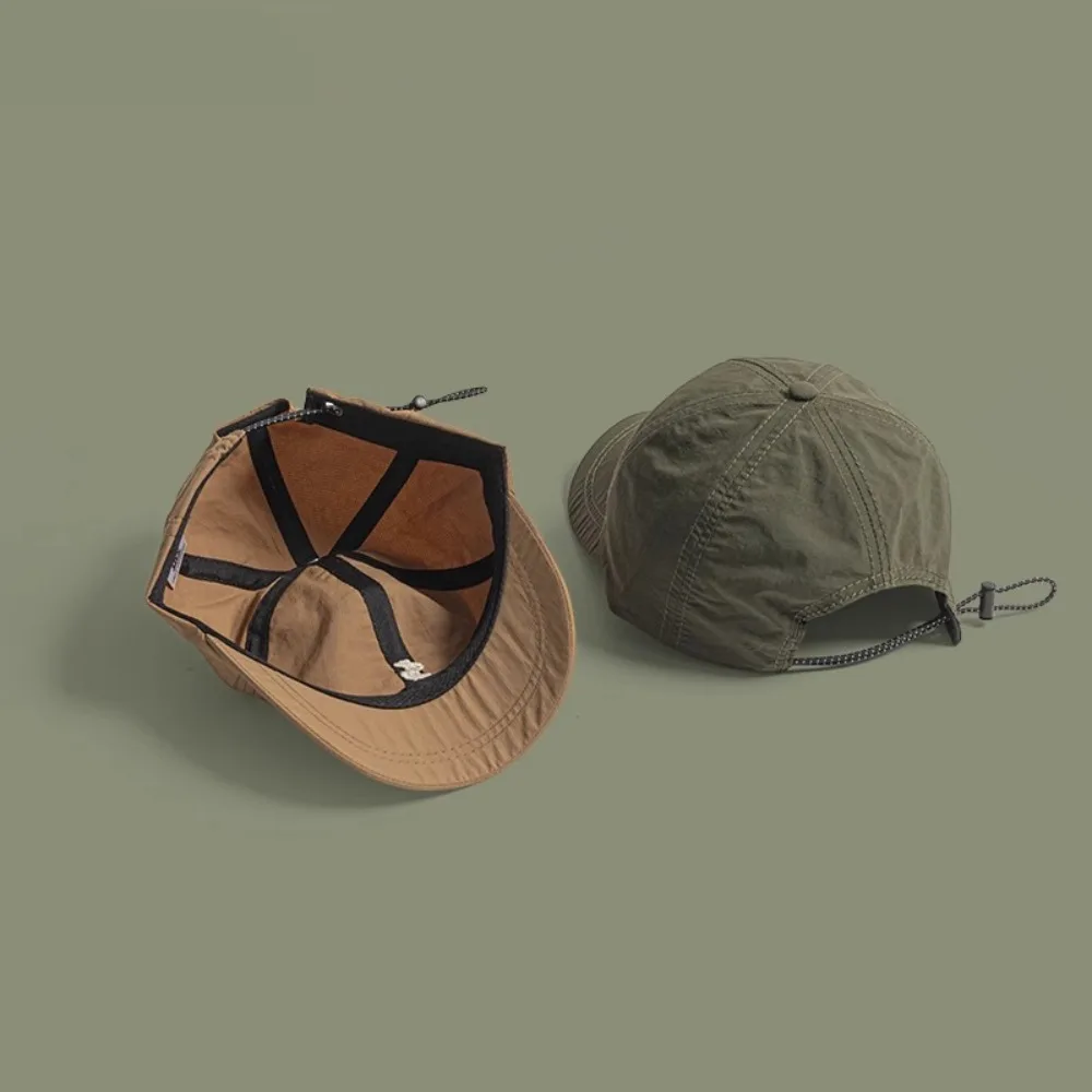 Retro Short-brimmed Baseball Caps Quick-drying Thin Sports Hat Sunscreen Breathable Sun Hat Men thumbnail 2