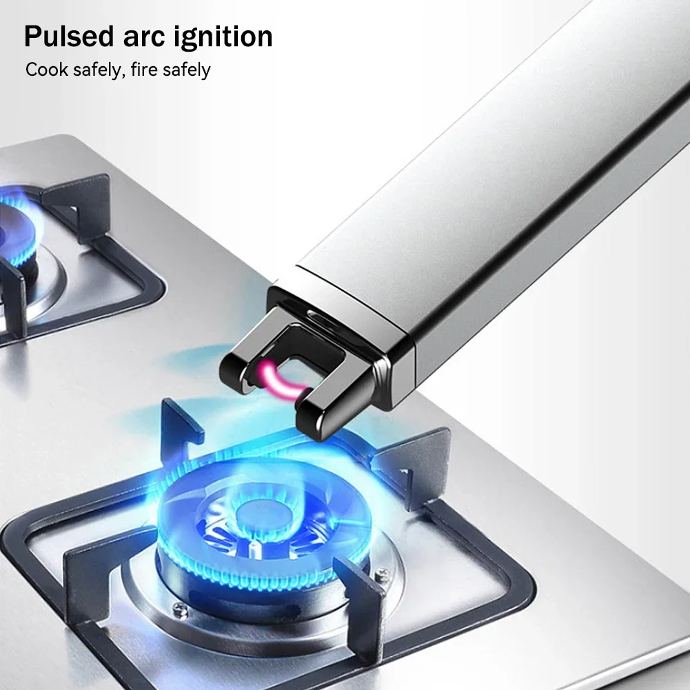 Electric Arc Ignition Windproof Pulse Flameless Plasma Ignition Candle Lighters USB Rechargeable Lighter Kitchen Outdoor BBQ thumbnail 5