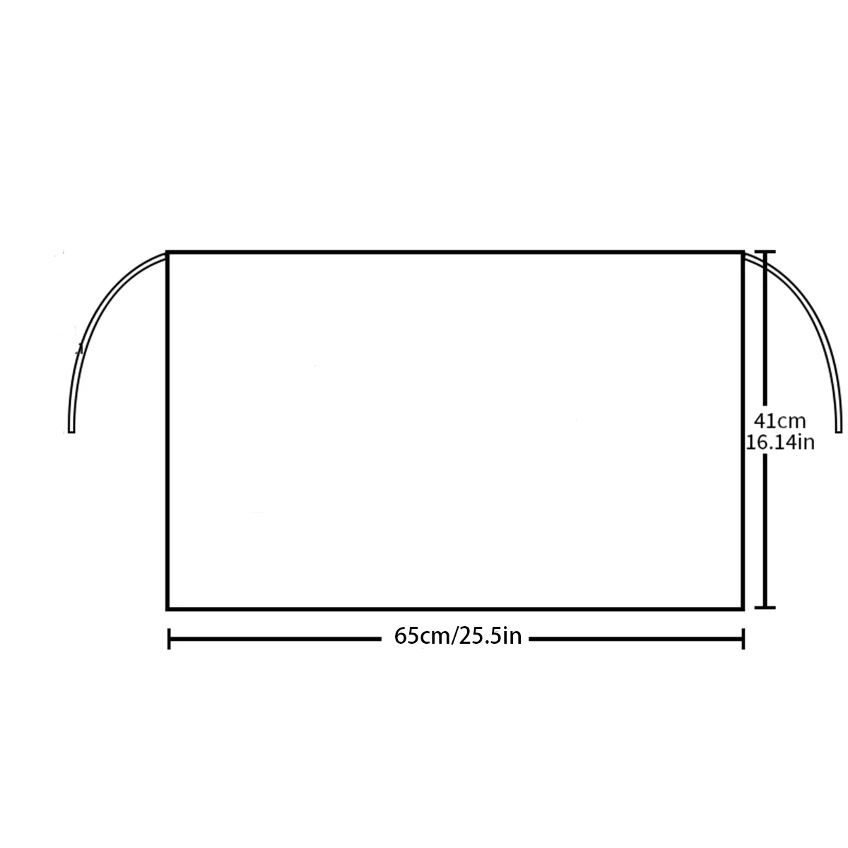 1 piece kitchen canvas apron, ladies restaurant waitress apron, with extended waistband and reinforced seams, half apron thumbnail 3