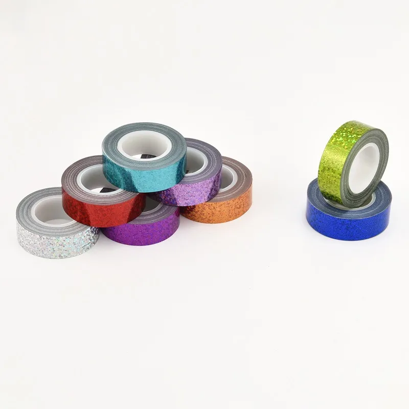 5M Laser Pattern Tape Blue Green Silver Creative Color Basic DIY Bookkeeping Decorative Material Stickers Handmade Tape thumbnail 4