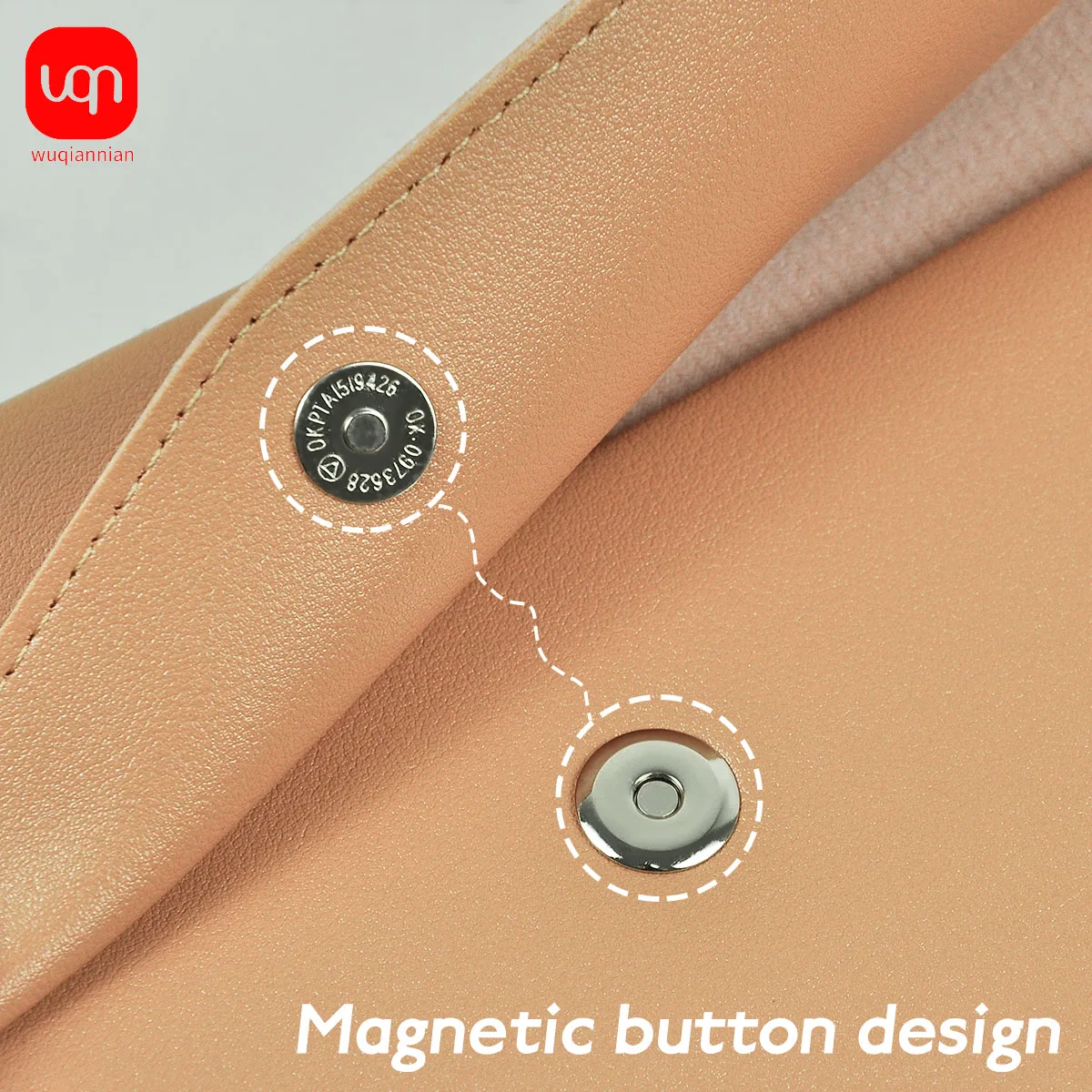 WQN-1PC PU Leather A5 Folder Envelope Box with Snap Closure School Office Stationery Supplies thumbnail 6