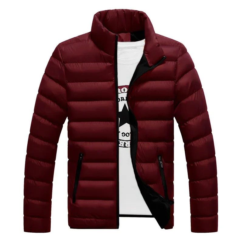 Men's Winter Thickened down Cotton Jacket Slim Fit Casual Outerwear Warm Coat Regular Type from Mainland China