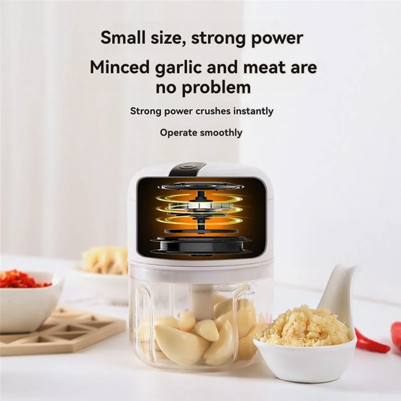 WHYY-USB Rechargeable Portable Food Chopper Garlic Mincer For Chopping Garlic, Ginger thumbnail 4