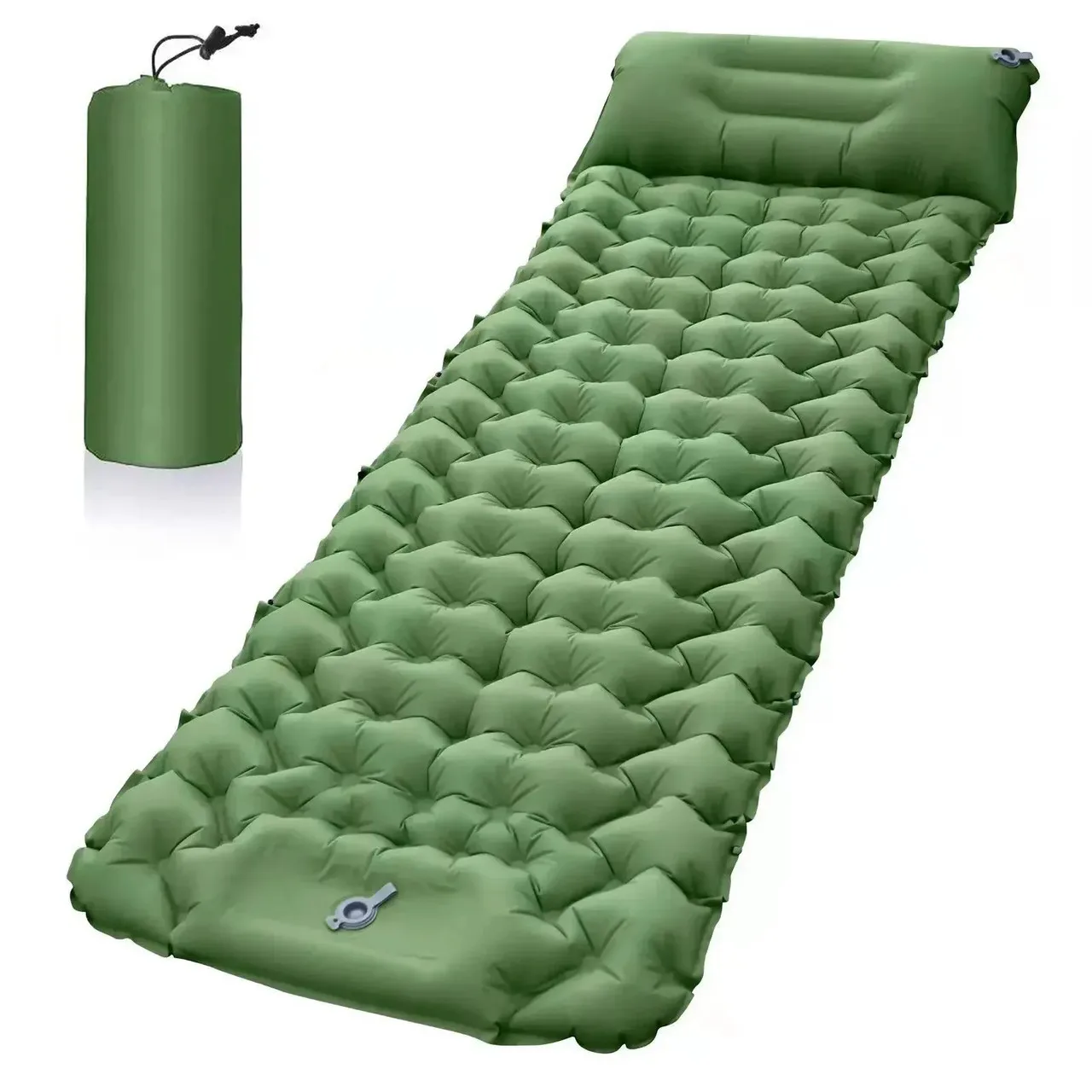 Outdoor Sleeping Pad Camping Inflatable Mattress with Pillows Travel Mat Folding Bed Ultralight Hiking Trekking Mattresses thumbnail 4