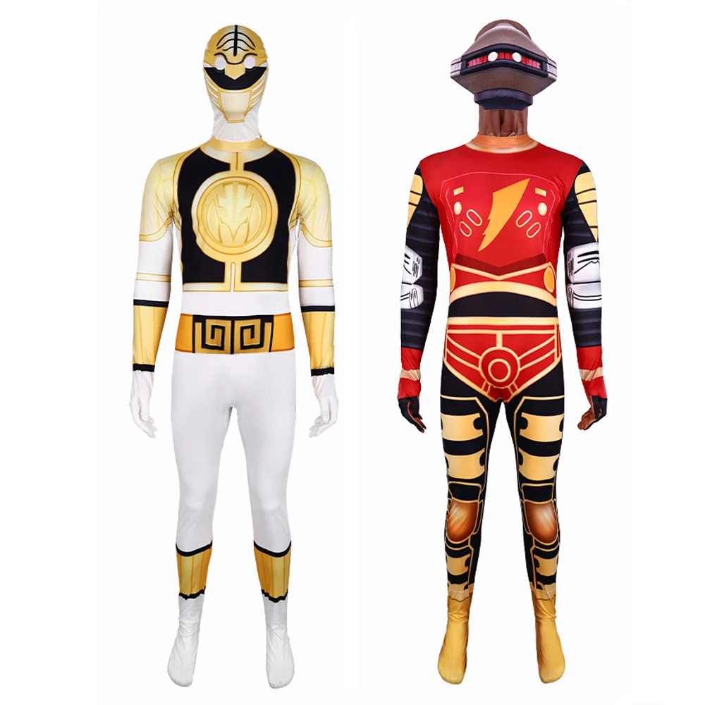Morpher Superhero Cosplay Costume Samurai Sentai Shinkenger Rangers Cosplay Fantasia Halloween Birthday Party Jumpsuit Mask Suit thumbnail 3