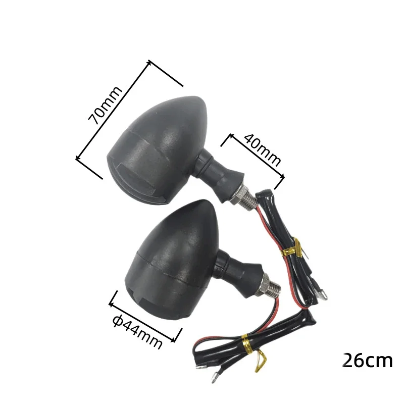 Motorcycle Metal Turn Signal DRL Retro Led Black Grid Brake Light For Cafe Racer Bobber Chopper For Harley Sportster Yamaha thumbnail 2