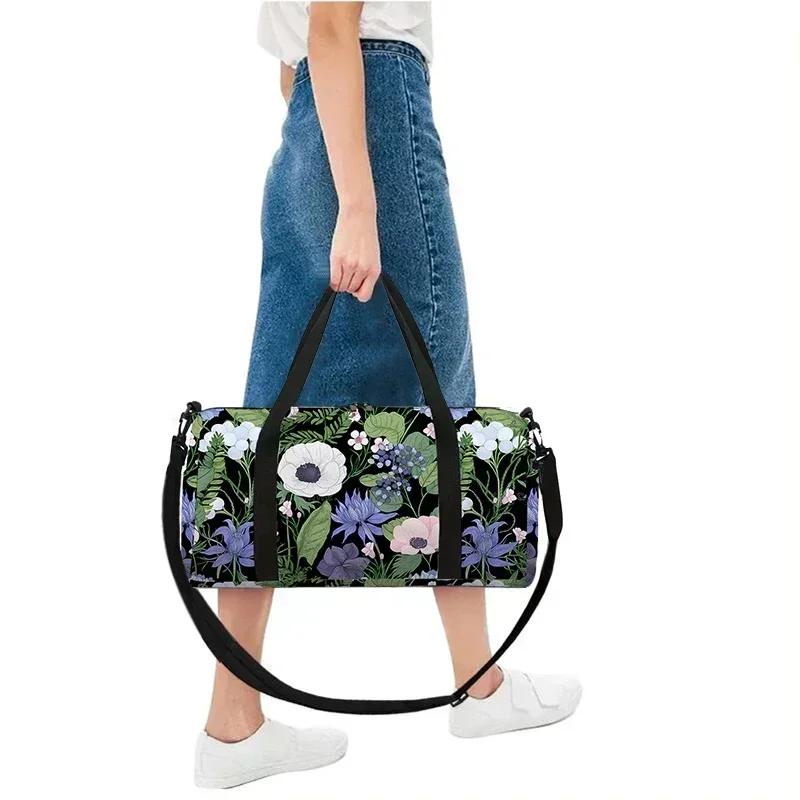 Forest Flowers Large Capacity Luggage Bag for Boy and Girls Best Gifts 2D Flat Cartoon Travel Duffels Hand Bag for Children thumbnail 4
