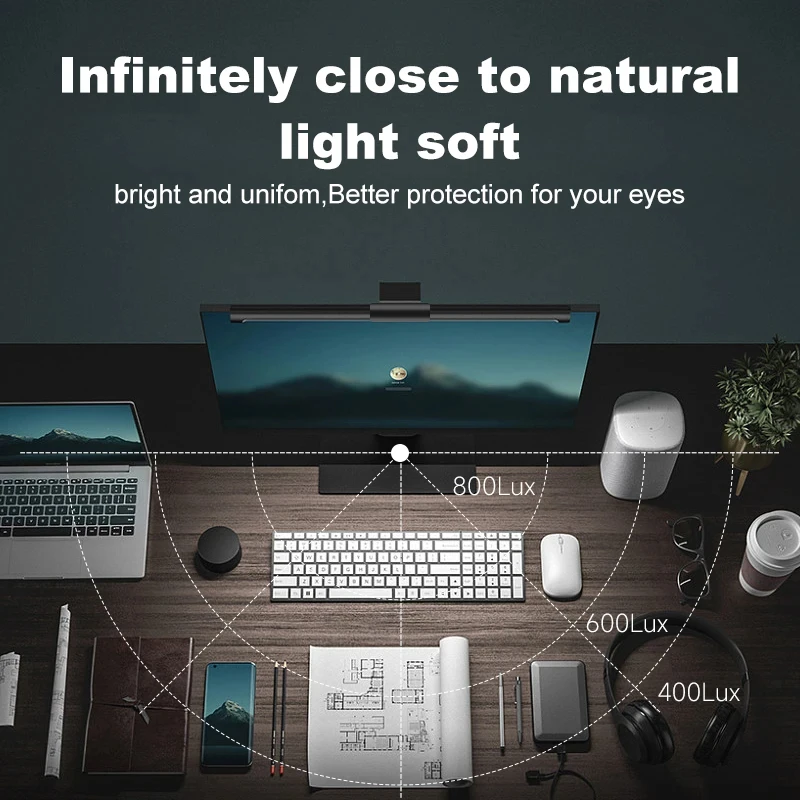 RGB Displays Monitor Light Bar Strip Eye Care Lighting Work Game Learning Reading Dimming Table Light Strip RGB Atmosphere Lamp thumbnail 2