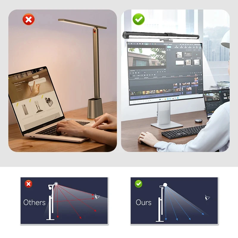 RGB Displays Monitor Light Bar Strip Eye Care Lighting Work Game Learning Reading Dimming Table Light Strip RGB Atmosphere Lamp thumbnail 5