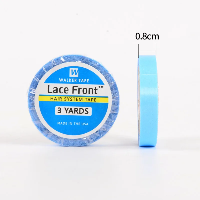 1/2/3 Roll 3 Yards*0.8 CM Super Hair Blue Tape Double-Sided Adhesive Tape for Hair Extension/Lace Wig/Toupee thumbnail 2