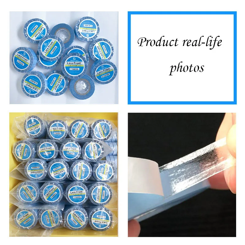 1/2/3 Roll 3 Yards*0.8 CM Super Hair Blue Tape Double-Sided Adhesive Tape for Hair Extension/Lace Wig/Toupee thumbnail 4