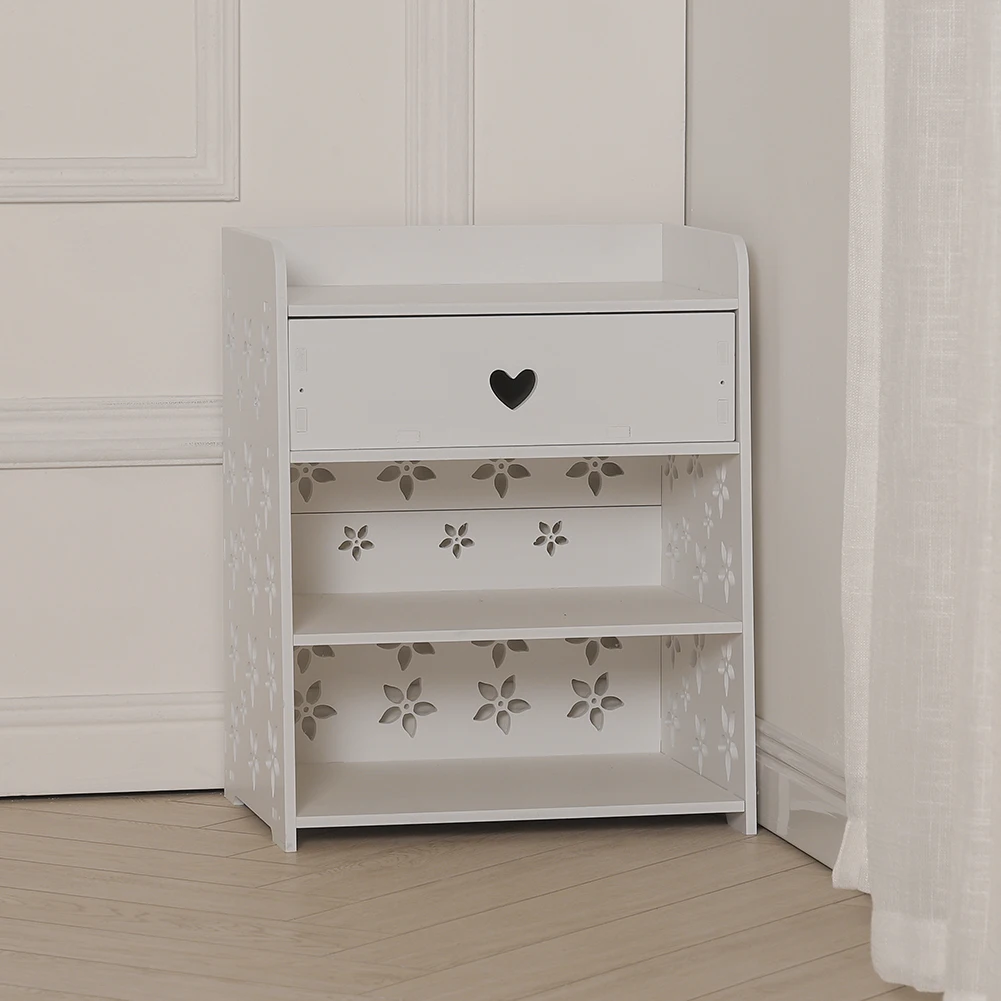 【Breeins】Hollow Carved Bird Pattern Side Table Nightstand with Drawer for Bedroom thumbnail 6