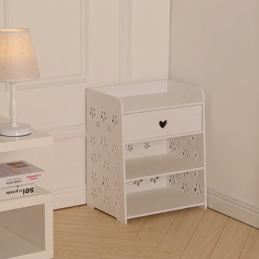 【Breeins】Hollow Carved Bird Pattern Side Table Nightstand with Drawer for Bedroom thumbnail 5