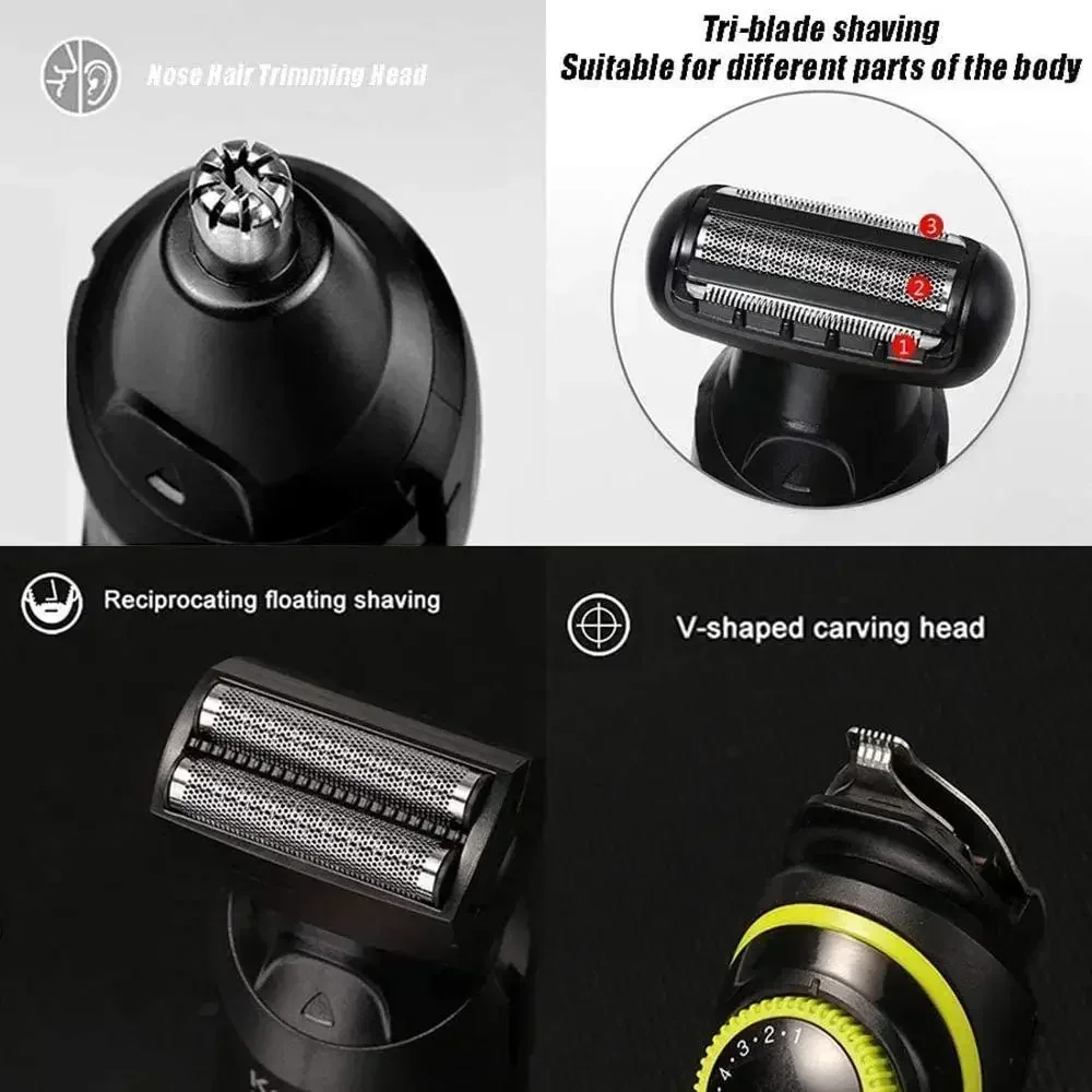 Hair Clipper Kemei KM-696 Multifunctional Trimmer for Men Electric Shaver for Men's Razor Nose 5 in 1 Professional Trimmer thumbnail 5