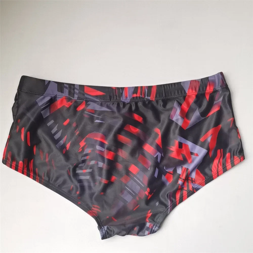 Men Swimwear Brazilian Traditional Cut Swimsuits Swim Bikini Surf Boxer Briefs Board Shorts Trunks Black and Red Sunga thumbnail 5