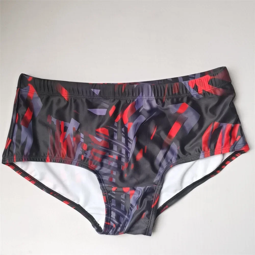 Men Swimwear Brazilian Traditional Cut Swimsuits Swim Bikini Surf Boxer Briefs Board Shorts Trunks Black and Red Sunga thumbnail 4