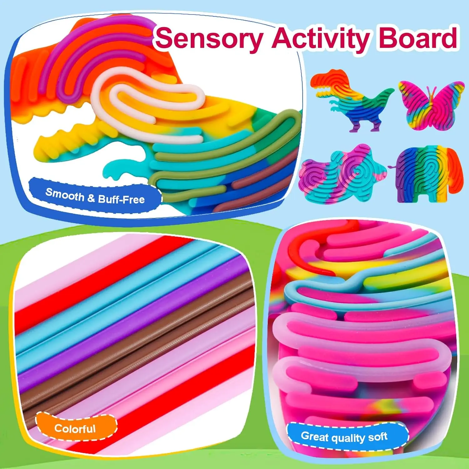 Cartoon Sensory Activity Ball with 11 Rods Silicone Fidget Toys Stress Relief ADHD and Autism Sensory Toys for Kids Adult New thumbnail 2