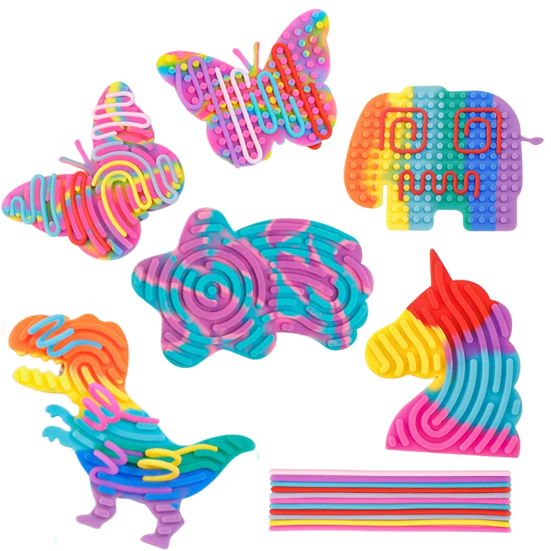 Cartoon Sensory Activity Ball with 11 Rods Silicone Fidget Toys Stress Relief ADHD and Autism Sensory Toys for Kids Adult New