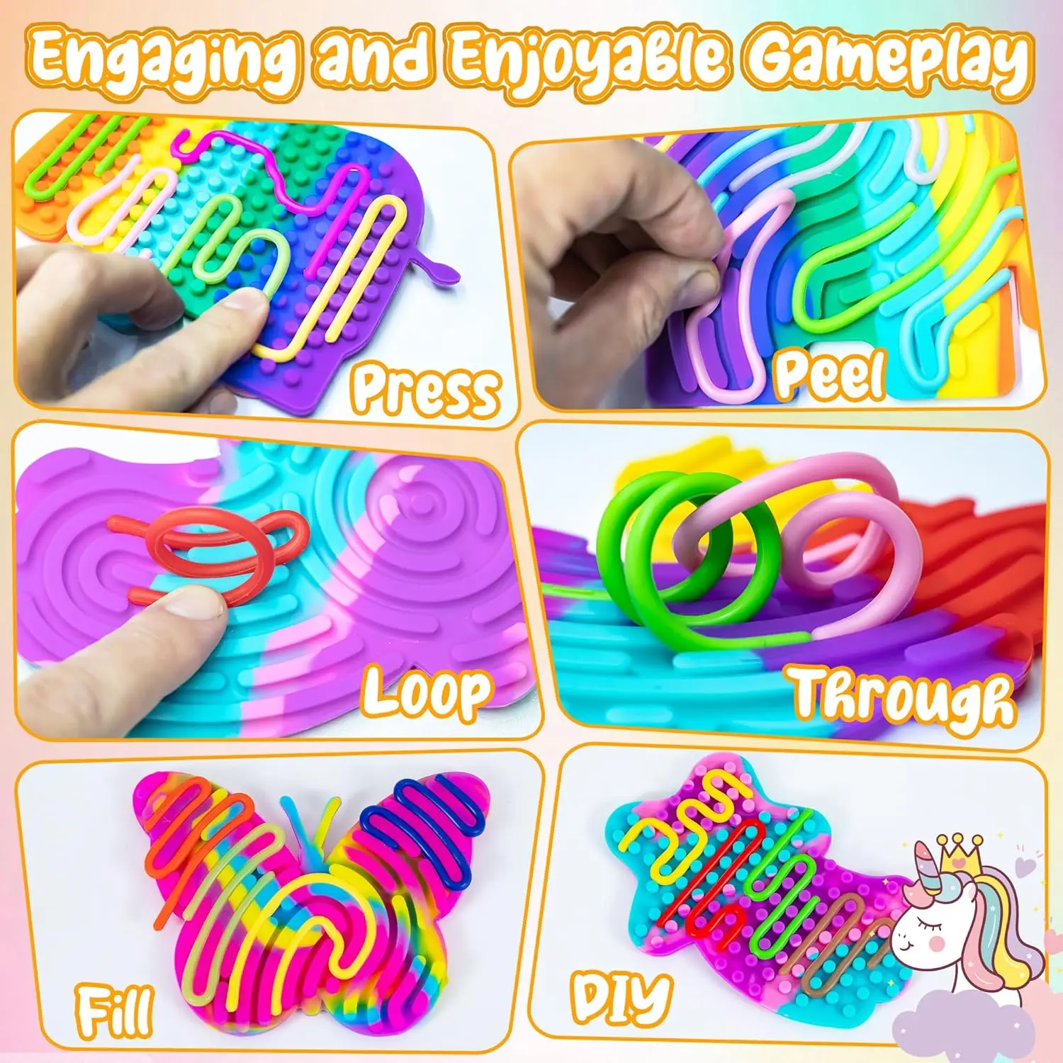 Cartoon Sensory Activity Ball with 11 Rods Silicone Fidget Toys Stress Relief ADHD and Autism Sensory Toys for Kids Adult New thumbnail 4