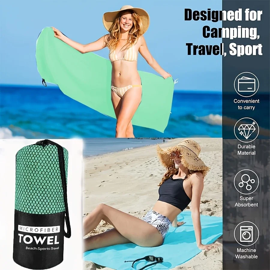 Outdoor Sports Super Absorbent Soft Quick Drying Towel, Travel Towel, can be used for travelling, yoga, beach，bathing thumbnail 2