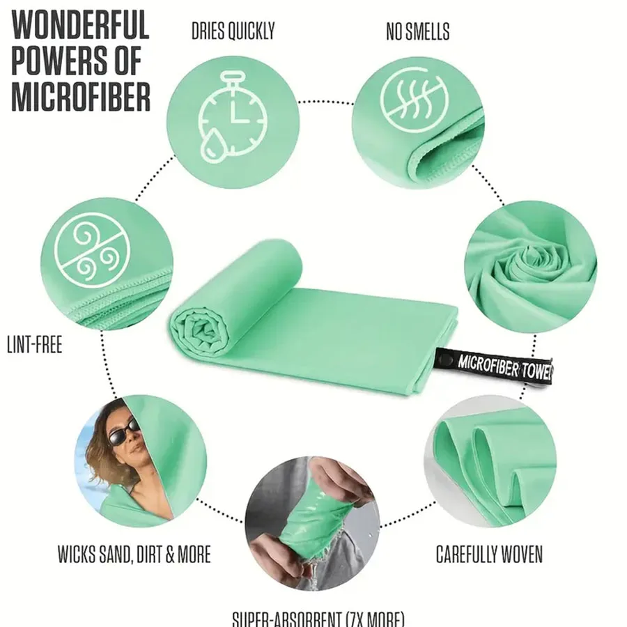 Outdoor Sports Super Absorbent Soft Quick Drying Towel, Travel Towel, can be used for travelling, yoga, beach，bathing thumbnail 5