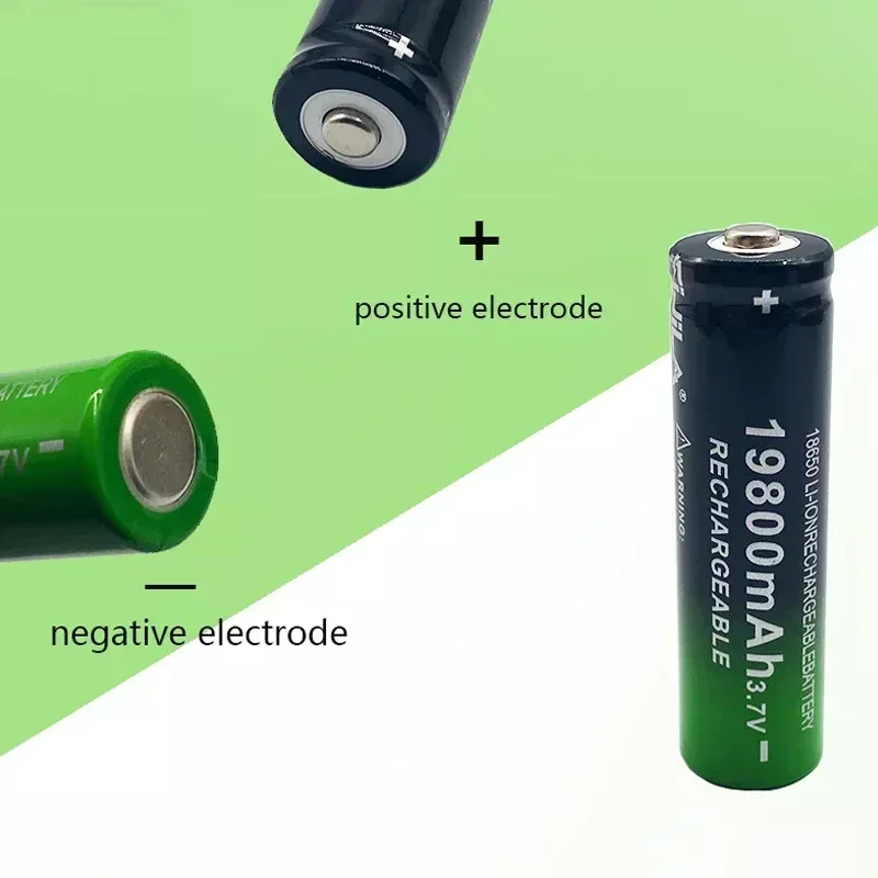 100% New 18650 Battery 3.7V 19800mAh Rechargeable Li-Ion Battery with Charger for Led Flashlight Batery Litio Battery+ Charger thumbnail 4