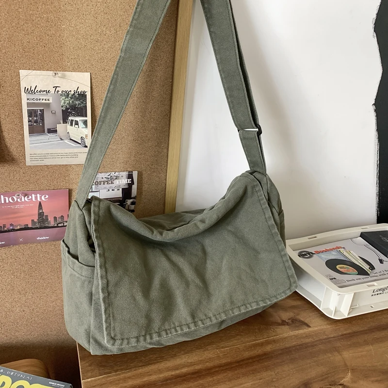 Men'S Minimalist Large Capacity Messenger Bag, Casual Shoulder Bag, Suitable for Vacation, Outdoor Activities, Daily Commuting