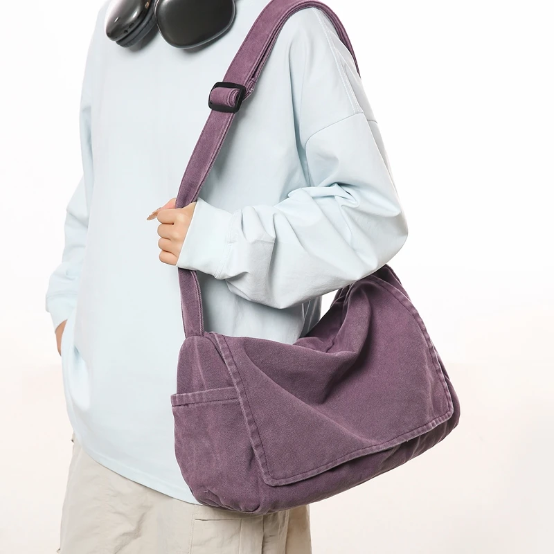 Men'S Minimalist Large Capacity Messenger Bag, Casual Shoulder Bag, Suitable for Vacation, Outdoor Activities, Daily Commuting thumbnail 6