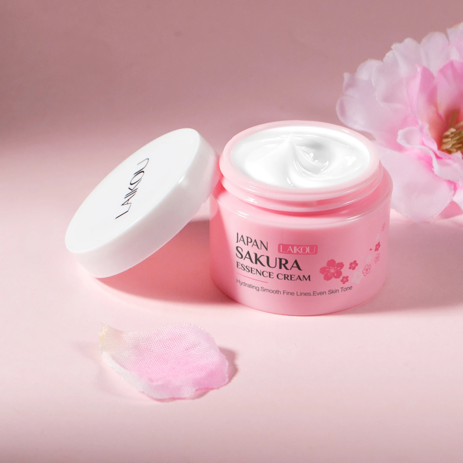 LAIKOU Japan Sakura Essence Cream Repair Anti Wrinkle Cherry Blossoms Whitening Moisturizing Face Skin Care thumbnail 3