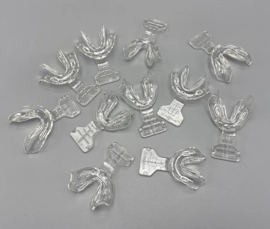 Dental Orthodontic Impression Trays Full Mouth Denture Frame Cut Back Edentulous Jaw Repeated Use Transparent Clear Tray 135℃ thumbnail 6