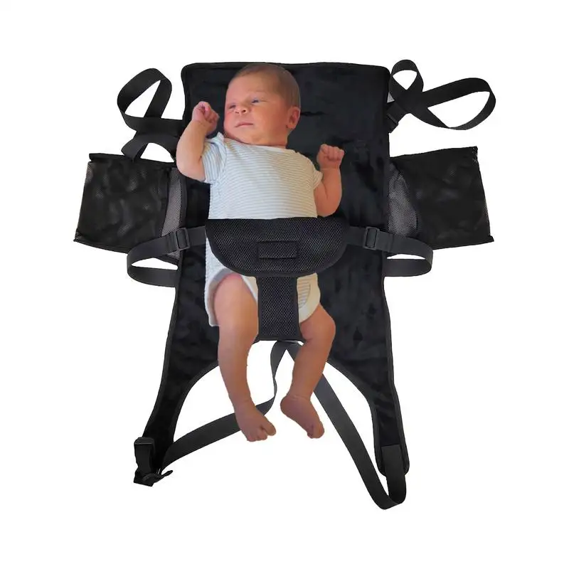 Kids Airplane Seat Extender flannel Toddler Airplane Bed With Side Pocket Comfort Breathable Travel Foot Rest Hammock