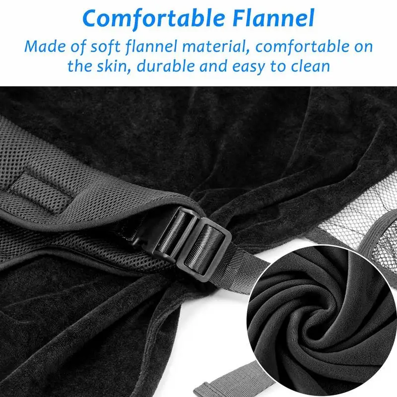 Kids Airplane Seat Extender flannel Toddler Airplane Bed With Side Pocket Comfort Breathable Travel Foot Rest Hammock thumbnail 5