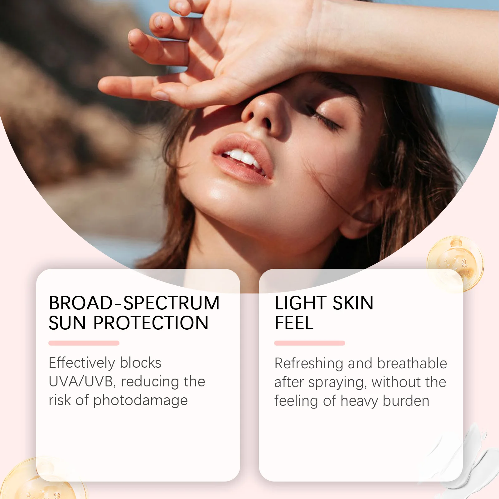 42 Spf+ Sunscreen Essence Fight Uv Isolation Anti Oxidation Moisturizing Body Oil Prevent Sunburn Redness Korean Sun Block Serum thumbnail 4