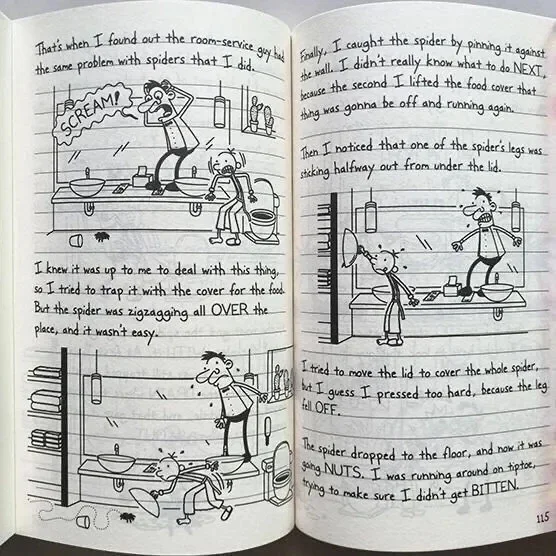 Randomly select one book Diary of Wimpy Kid English Book Diary of Wimpy Kid Boxed Children's Fiction Books thumbnail 5
