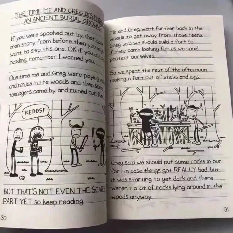 Randomly select one book Diary of Wimpy Kid English Book Diary of Wimpy Kid Boxed Children's Fiction Books thumbnail 4