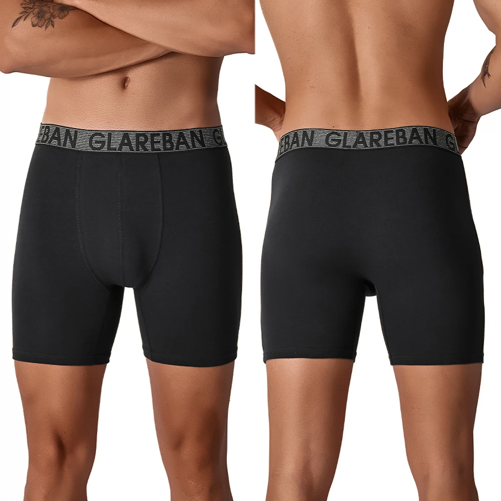 5pcs Set Mid-Long Cotton Brand Boxer Shorts for Men Underwear Breathable Male Underpants Briefs Boxershorts Slips Soft Panties thumbnail 6