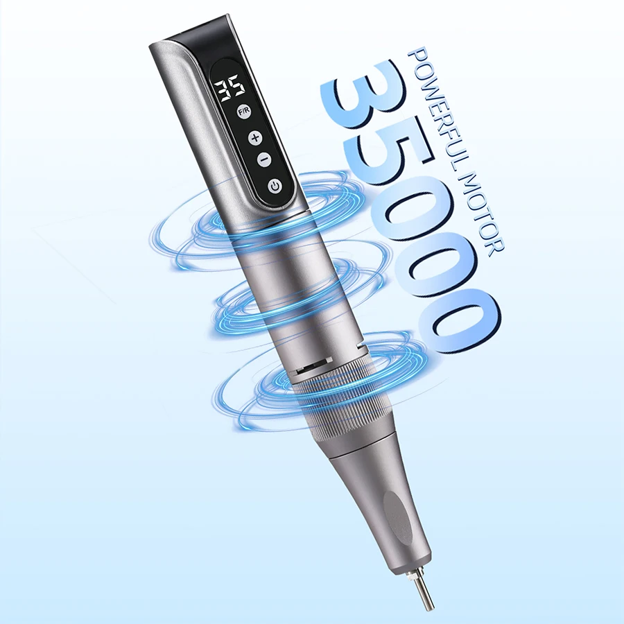 35000RPM Wireless Nail Drill Pen USB Nail File Polishing Pen Rechargeable Nail Drill Machine Portable Manicure Drill Salon Tool thumbnail 4