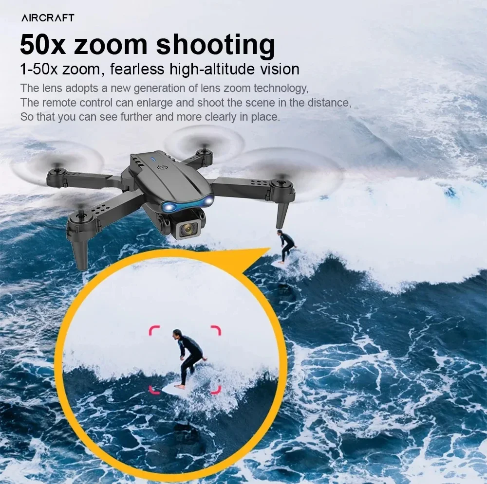 Professional HD E99Pro Drone 4k Dual WIFI fpv Quadcopter Aircraft with Obstacle Avoidance for Aerial Photography Drone Camera thumbnail 3